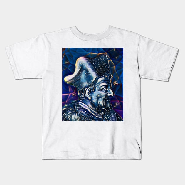 Lorenzo Valla Portrait | Lorenzo Valla Artwork 5 Kids T-Shirt by JustLit